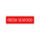 Fresh Seafood Road Aluminum Metal Novelty Street Plate Sign Wall Gift Decor