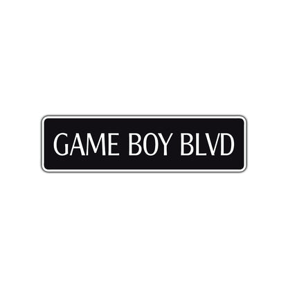 Game Boy Boulevard Road Aluminum Metal Novelty Street Plate Sign Wall Gift Decor