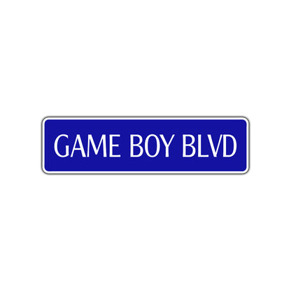 Game Boy Boulevard Road Aluminum Metal Novelty Street Plate Sign Wall Gift Decor