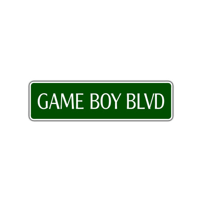Game Boy Boulevard Road Aluminum Metal Novelty Street Plate Sign Wall Gift Decor