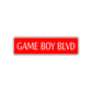 Game Boy Boulevard Road Aluminum Metal Novelty Street Plate Sign Wall Gift Decor
