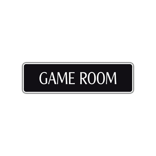 Game Room Road Aluminum Metal Novelty Street Plate Sign Wall Gift Decor