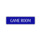 Game Room Road Aluminum Metal Novelty Street Plate Sign Wall Gift Decor