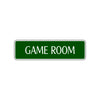 Game Room Road Aluminum Metal Novelty Street Plate Sign Wall Gift Decor