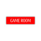 Game Room Road Aluminum Metal Novelty Street Plate Sign Wall Gift Decor