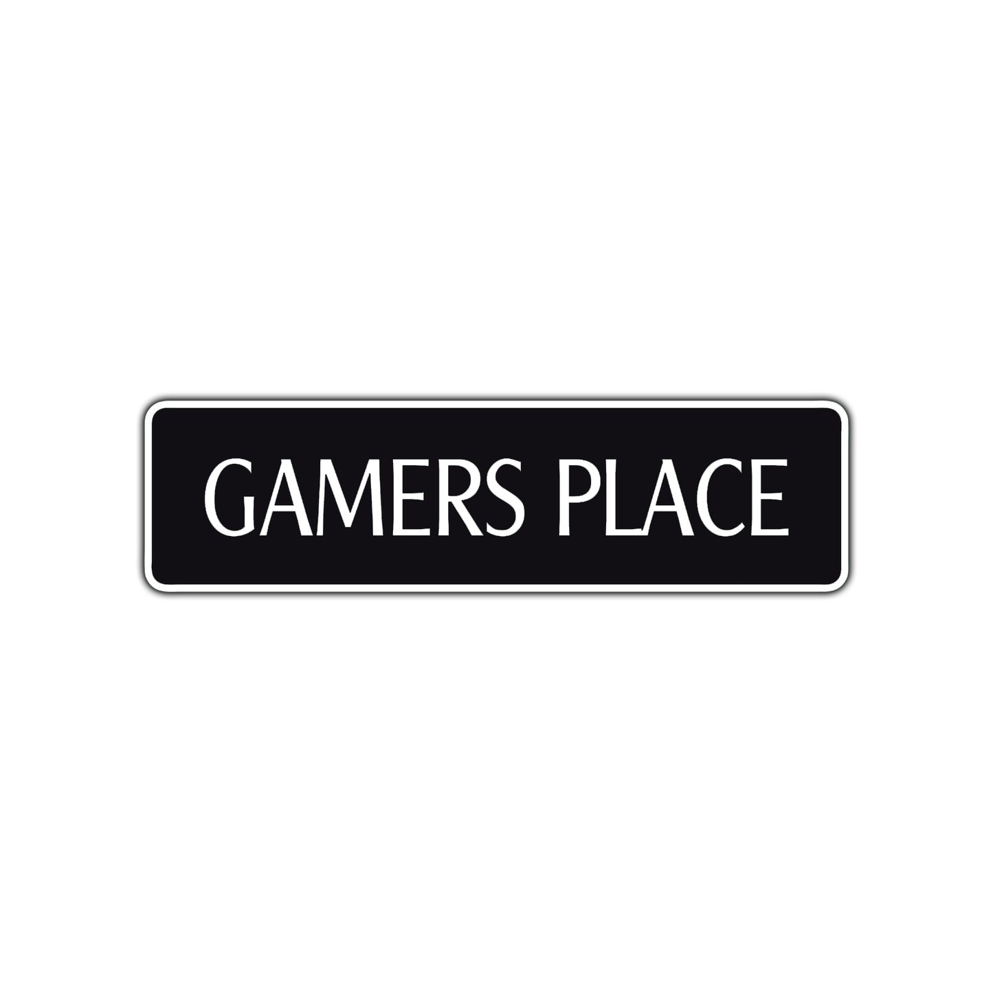 Gamers Place Road Aluminum Metal Novelty Street Plate Sign Wall Gift Decor