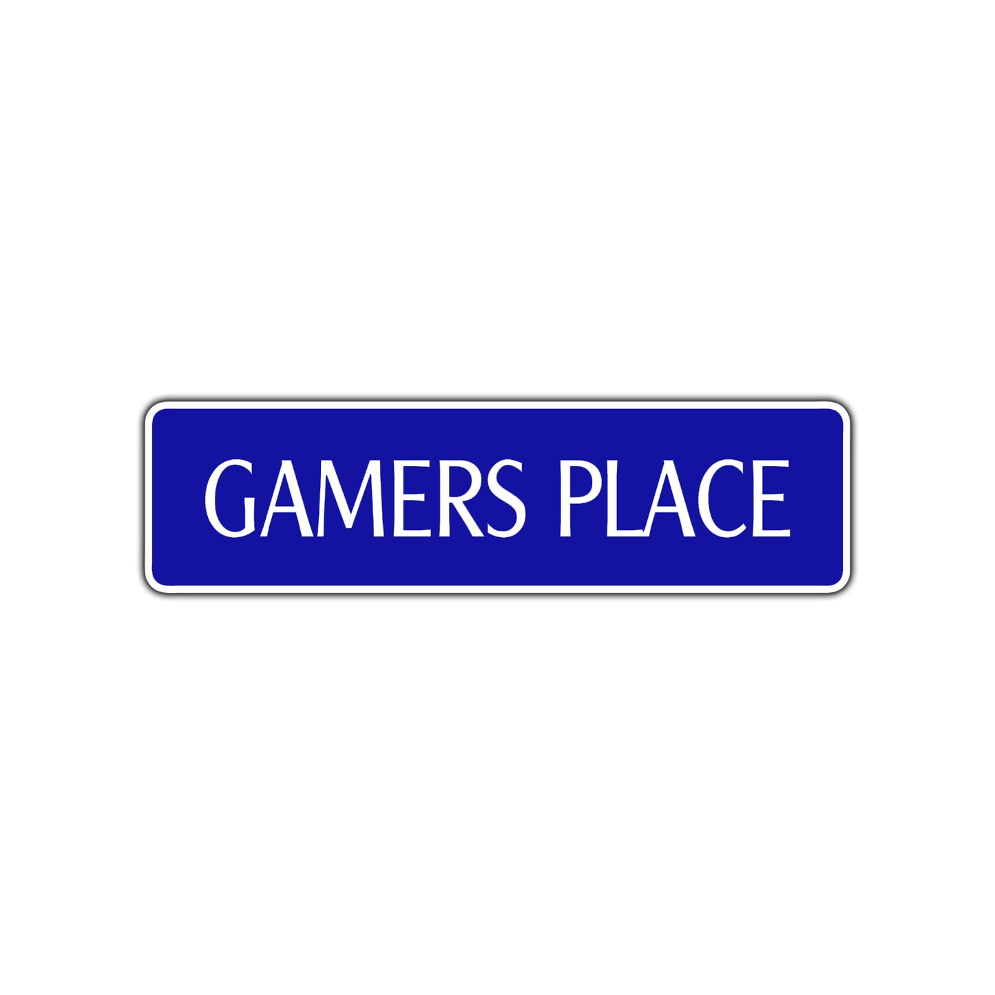 Gamers Place Road Aluminum Metal Novelty Street Plate Sign Wall Gift Decor