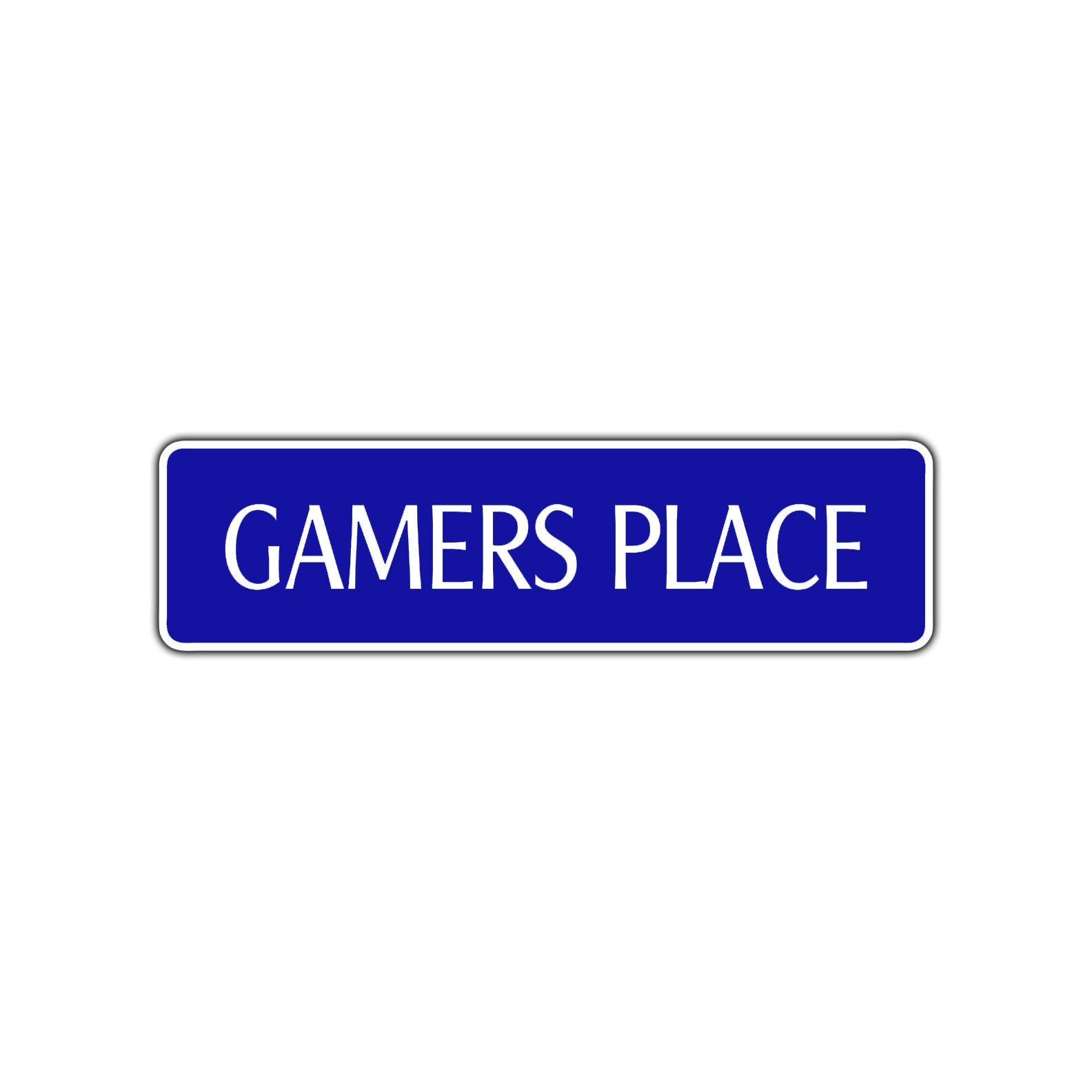 Gamers Place Road Aluminum Metal Novelty Street Plate Sign Wall Gift Decor