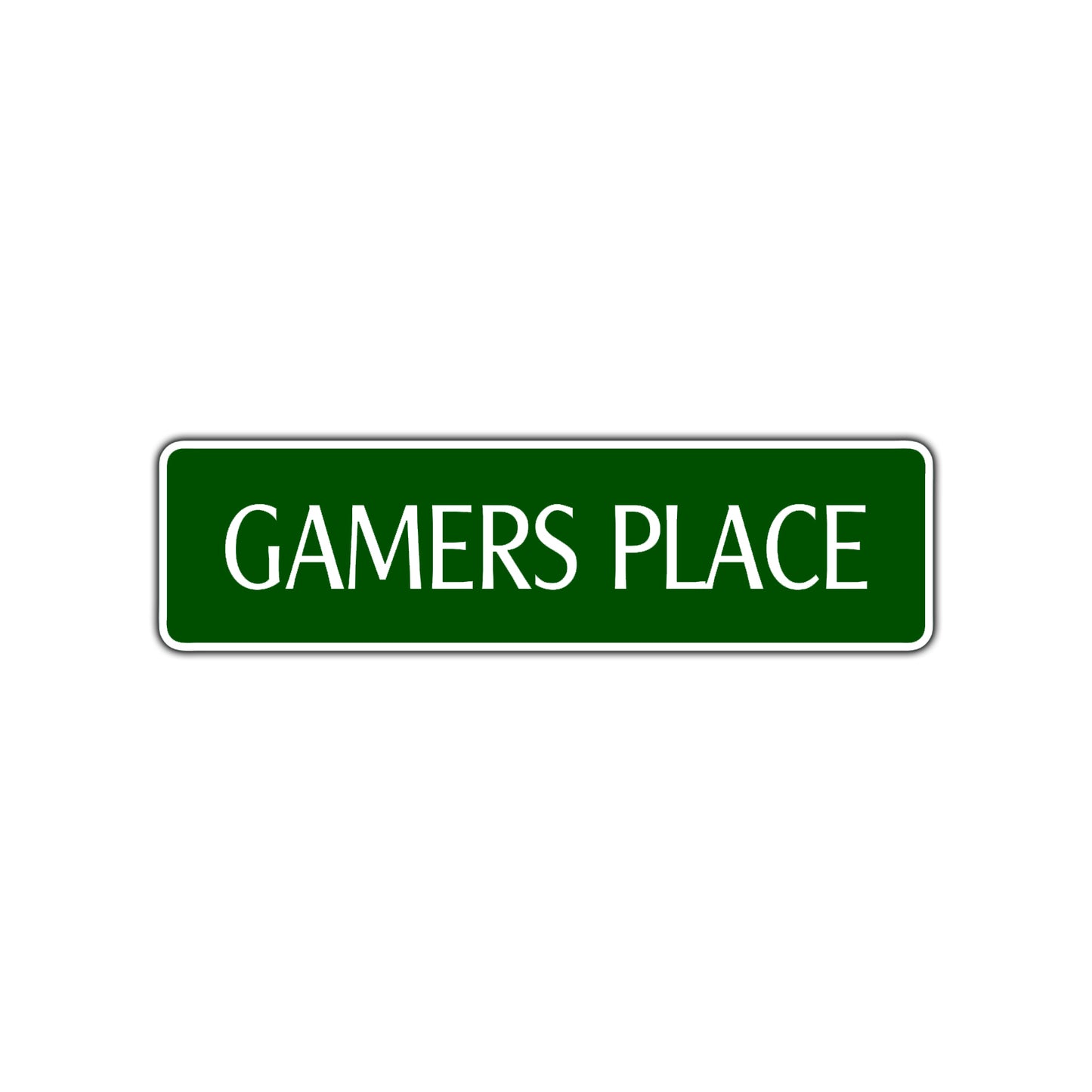 Gamers Place Road Aluminum Metal Novelty Street Plate Sign Wall Gift Decor