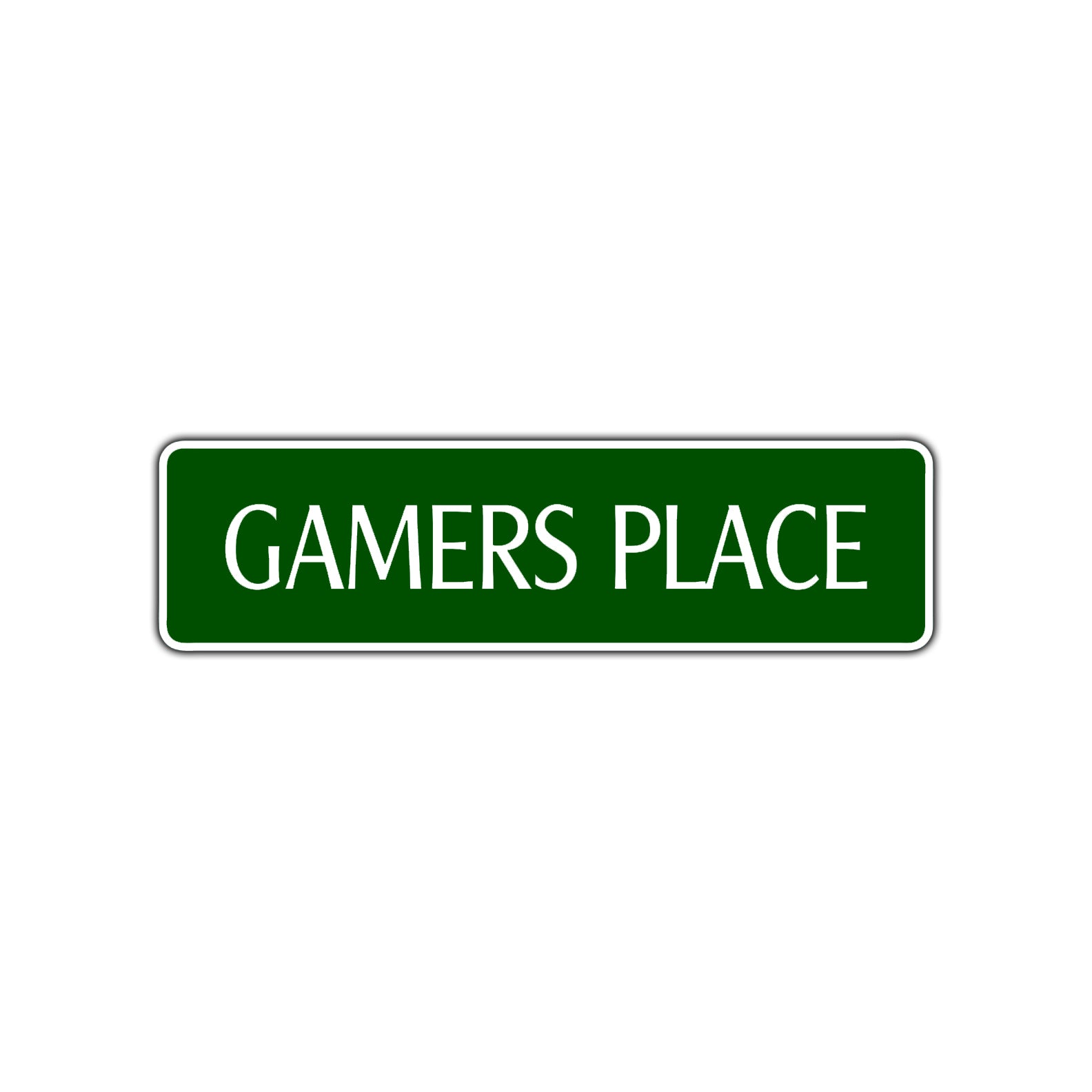 Gamers Place Road Aluminum Metal Novelty Street Plate Sign Wall Gift Decor