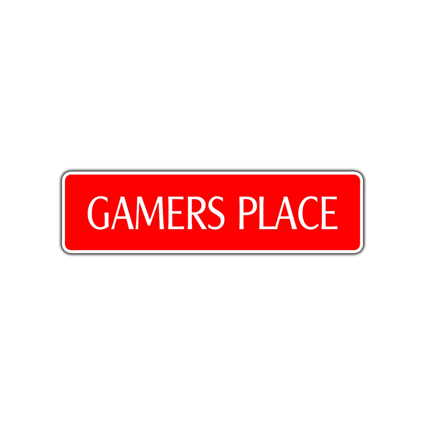 Gamers Place Road Aluminum Metal Novelty Street Plate Sign Wall Gift Decor