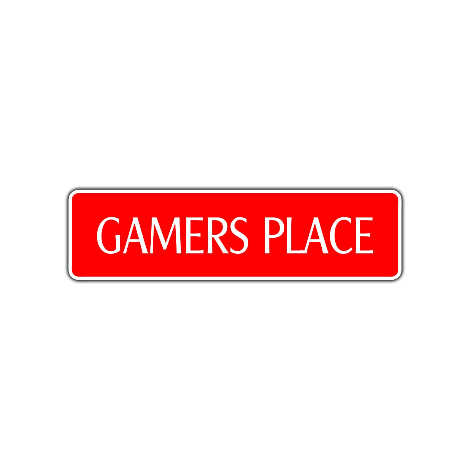Gamers Place Road Aluminum Metal Novelty Street Plate Sign Wall Gift Decor