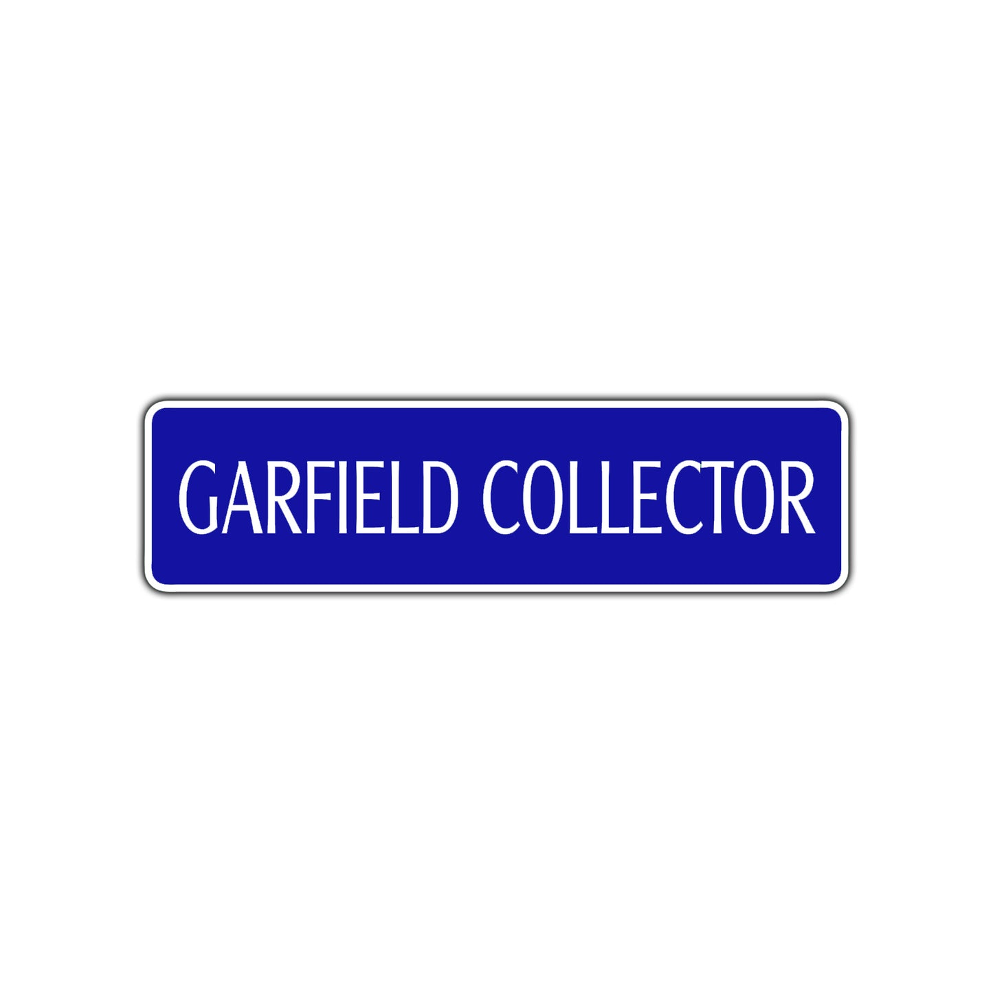 Garfield Collector Road Aluminum Metal Novelty Street Plate Sign Wall Gift Decor
