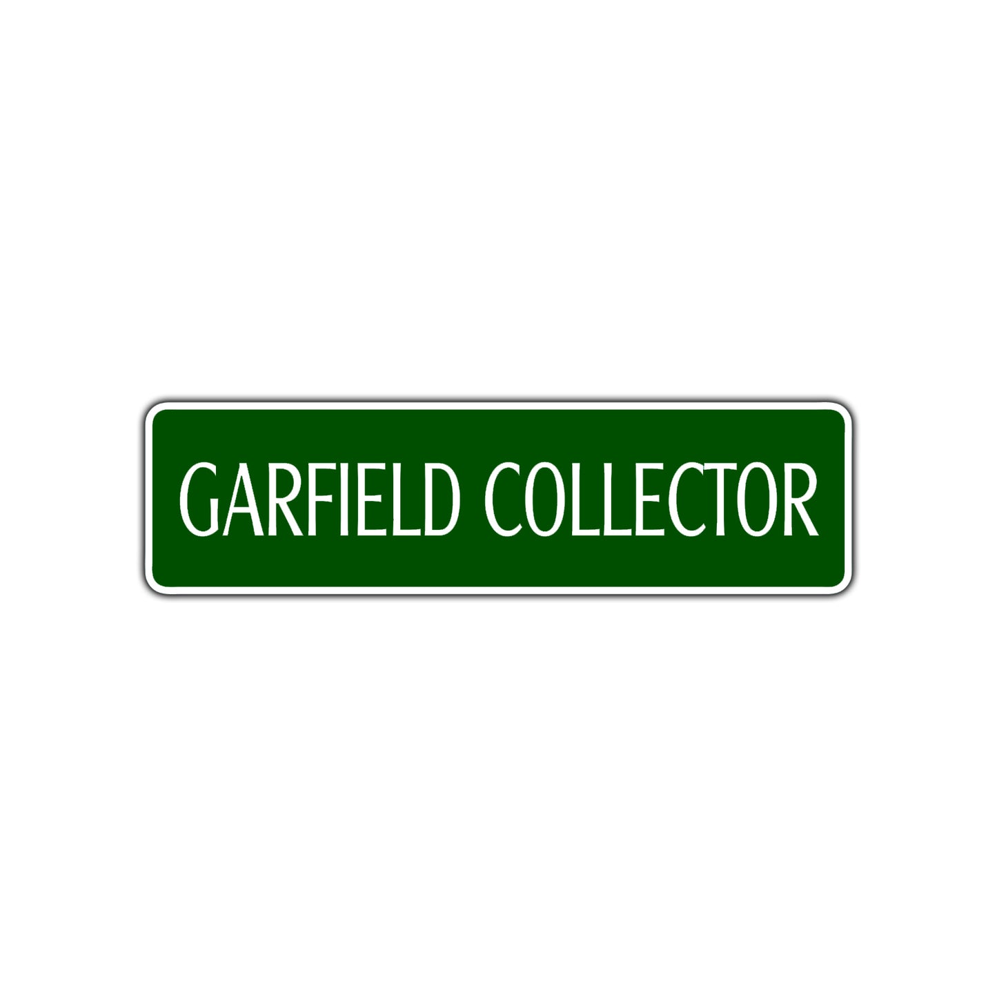 Garfield Collector Road Aluminum Metal Novelty Street Plate Sign Wall Gift Decor