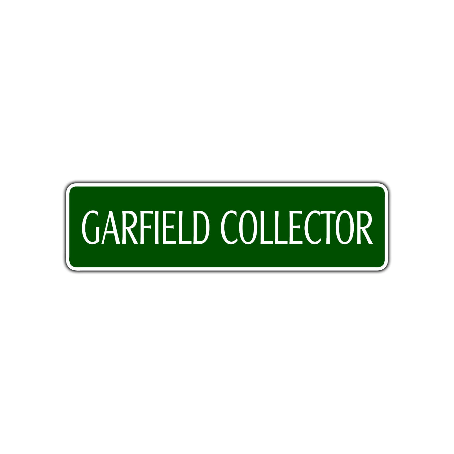 Garfield Collector Road Aluminum Metal Novelty Street Plate Sign Wall Gift Decor