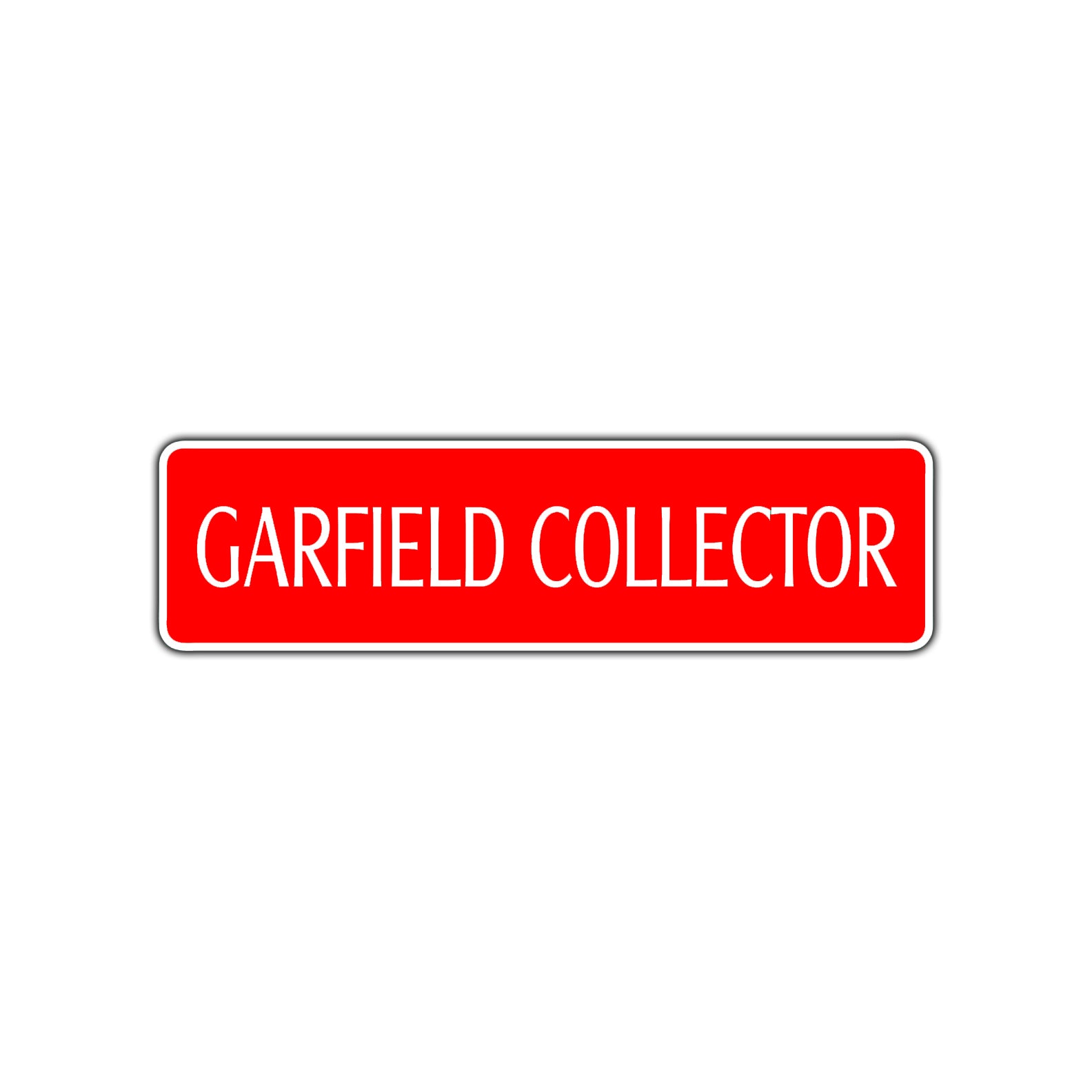 Garfield Collector Road Aluminum Metal Novelty Street Plate Sign Wall Gift Decor