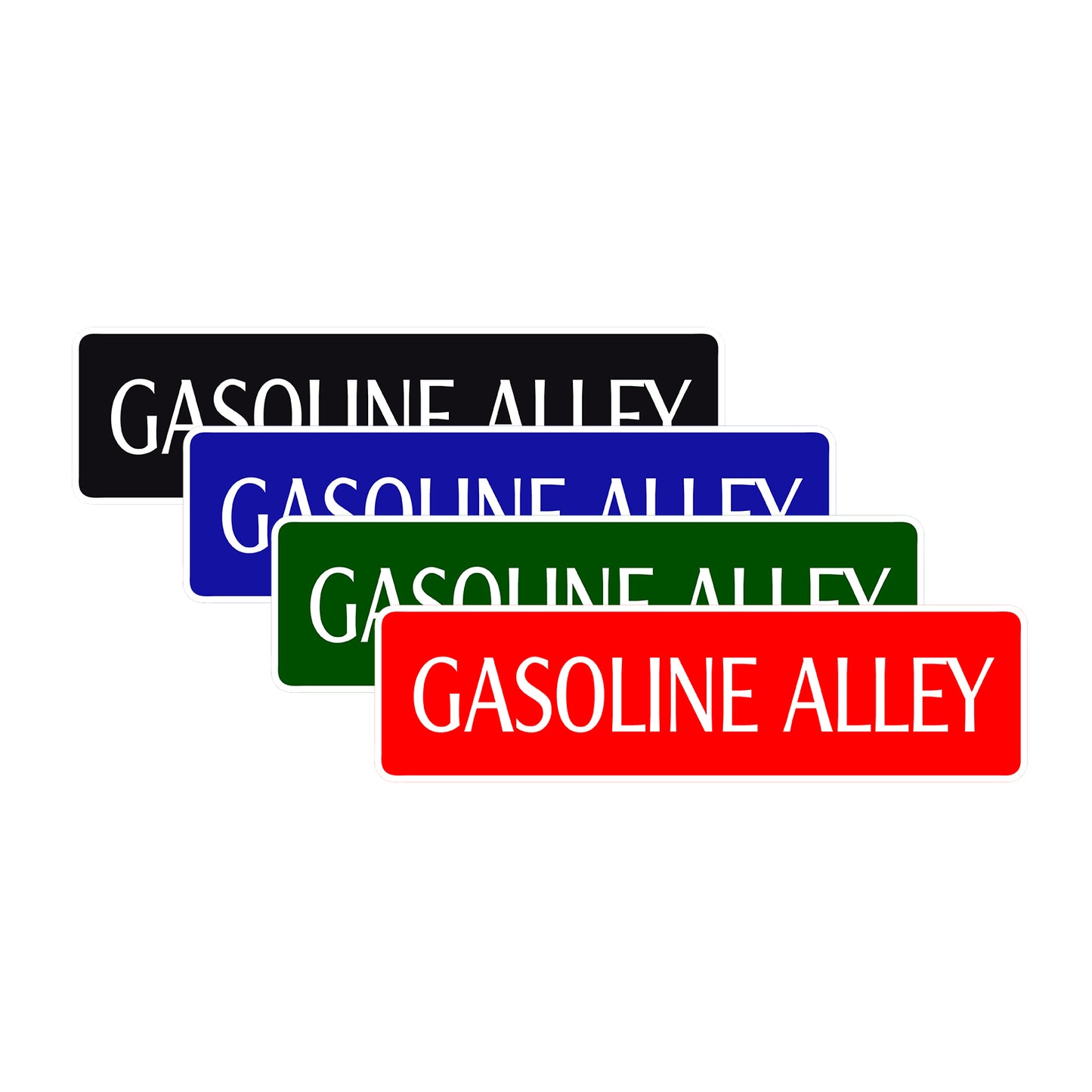 Gasoline Alley Road Aluminum Metal Novelty Street Plate Sign Wall Gift Decor