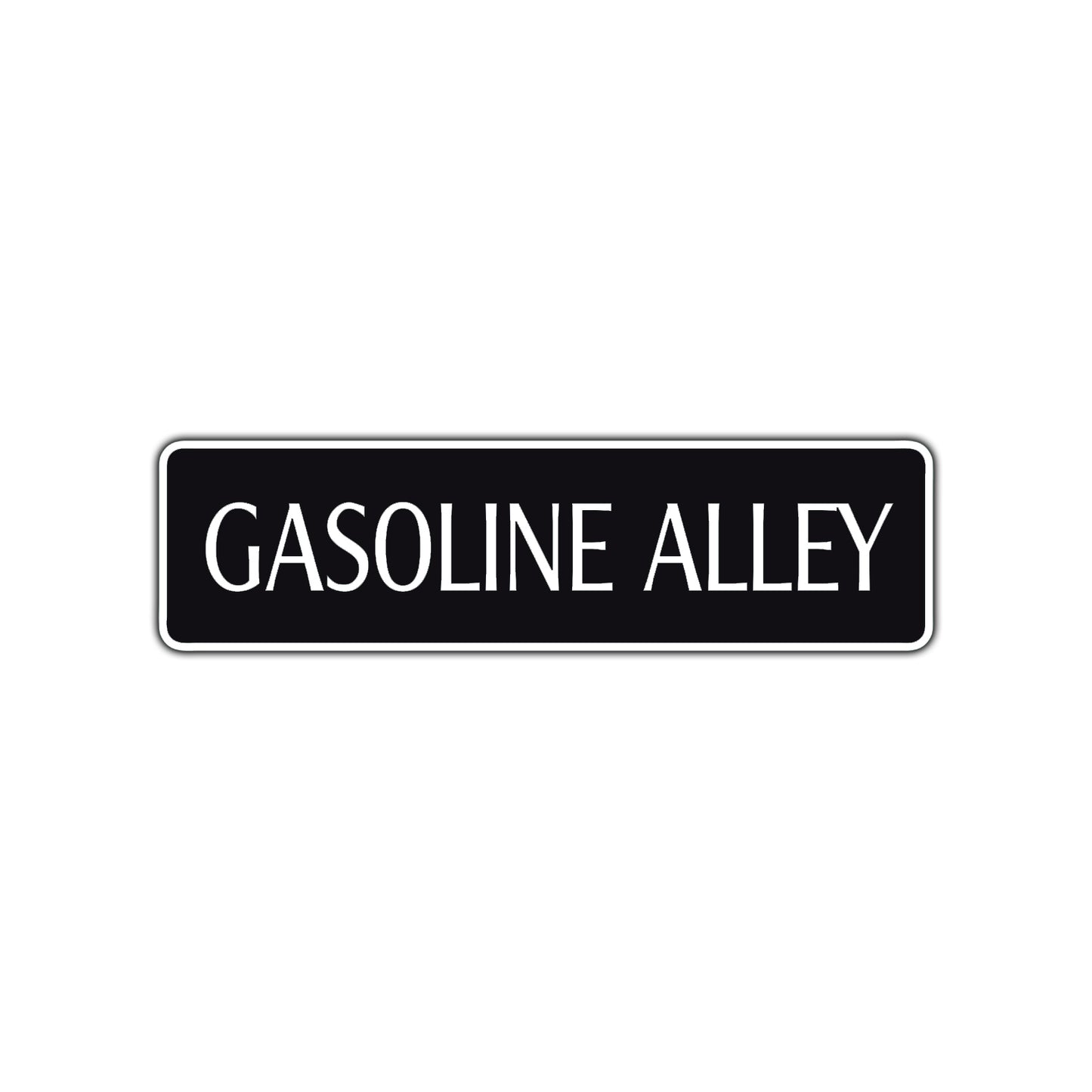 Gasoline Alley Road Aluminum Metal Novelty Street Plate Sign Wall Gift Decor