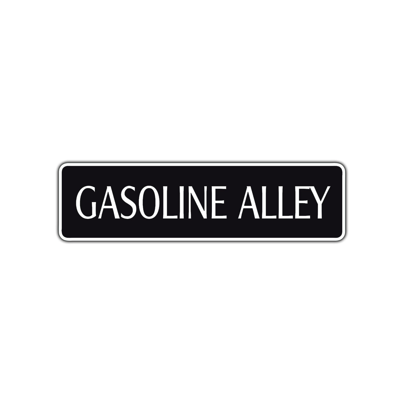 Gasoline Alley Road Aluminum Metal Novelty Street Plate Sign Wall Gift Decor