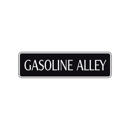 Gasoline Alley Road Aluminum Metal Novelty Street Plate Sign Wall Gift Decor