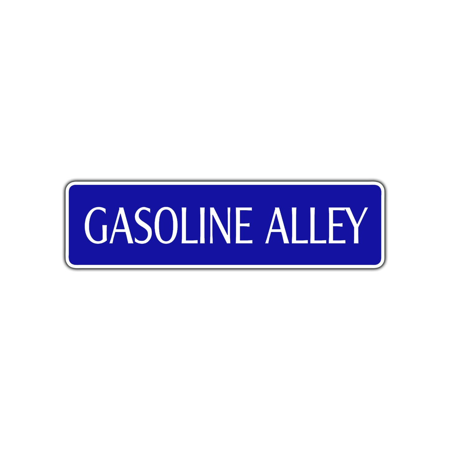 Gasoline Alley Road Aluminum Metal Novelty Street Plate Sign Wall Gift Decor