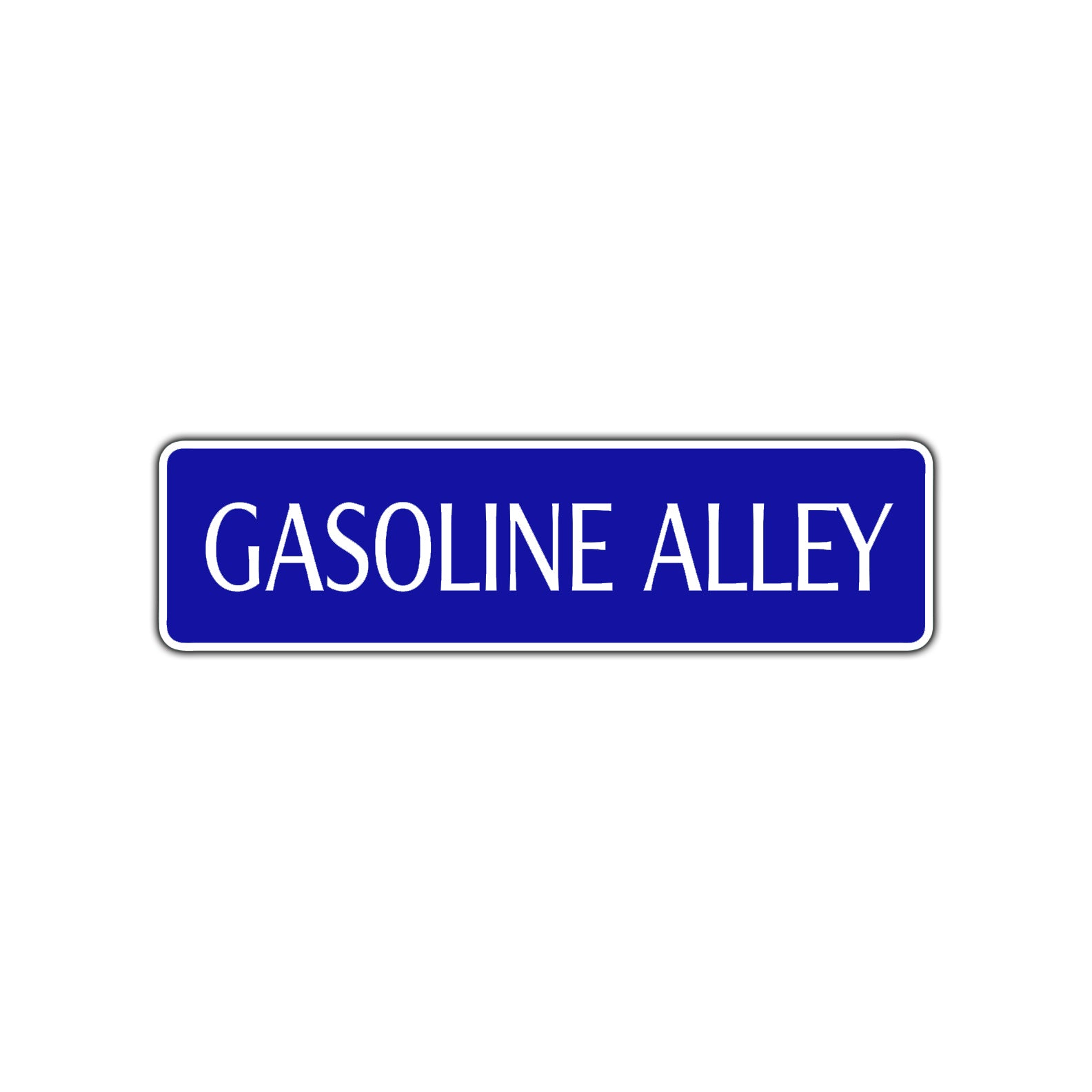 Gasoline Alley Road Aluminum Metal Novelty Street Plate Sign Wall Gift Decor