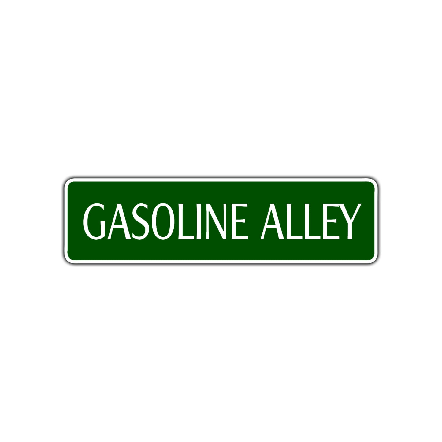 Gasoline Alley Road Aluminum Metal Novelty Street Plate Sign Wall Gift Decor