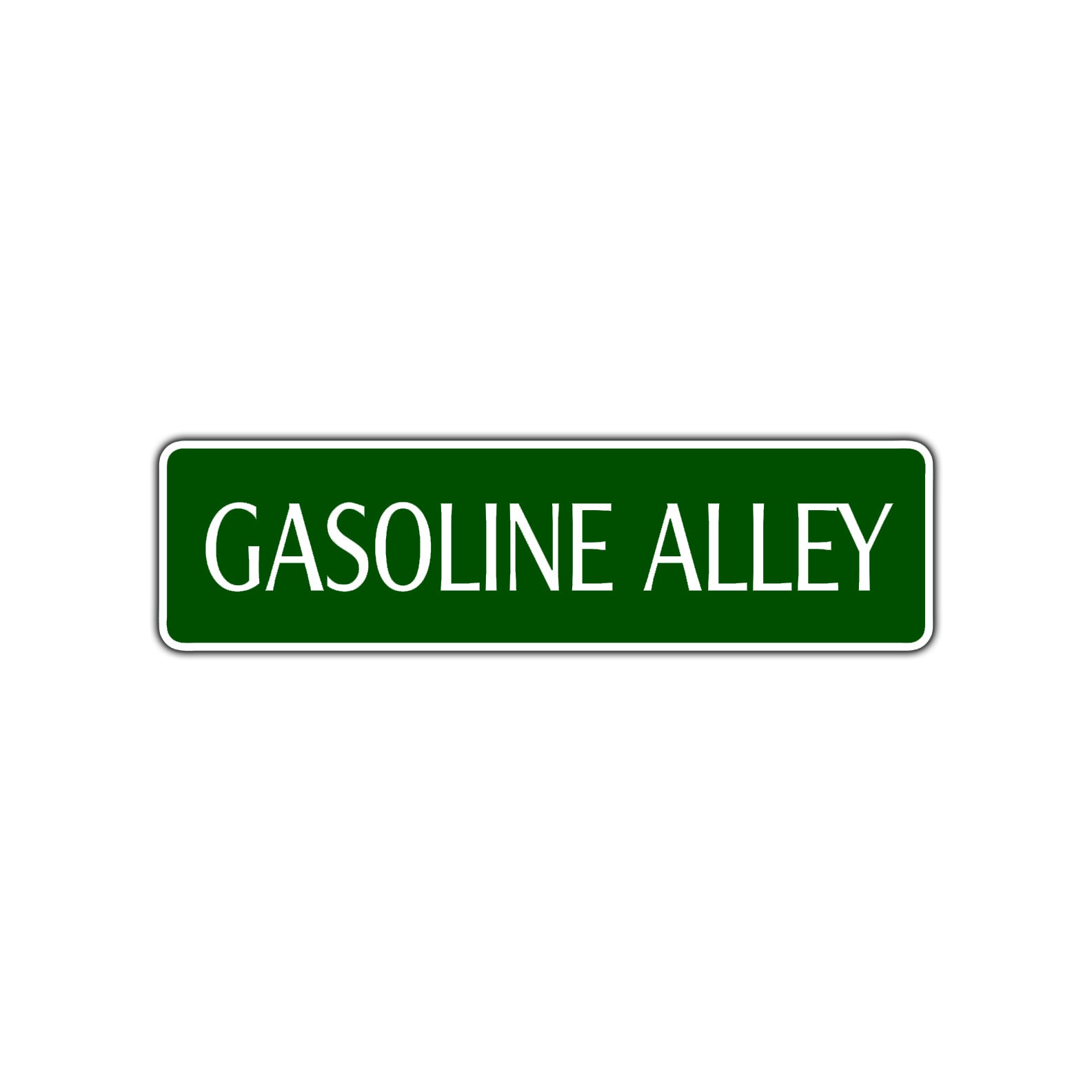 Gasoline Alley Road Aluminum Metal Novelty Street Plate Sign Wall Gift Decor