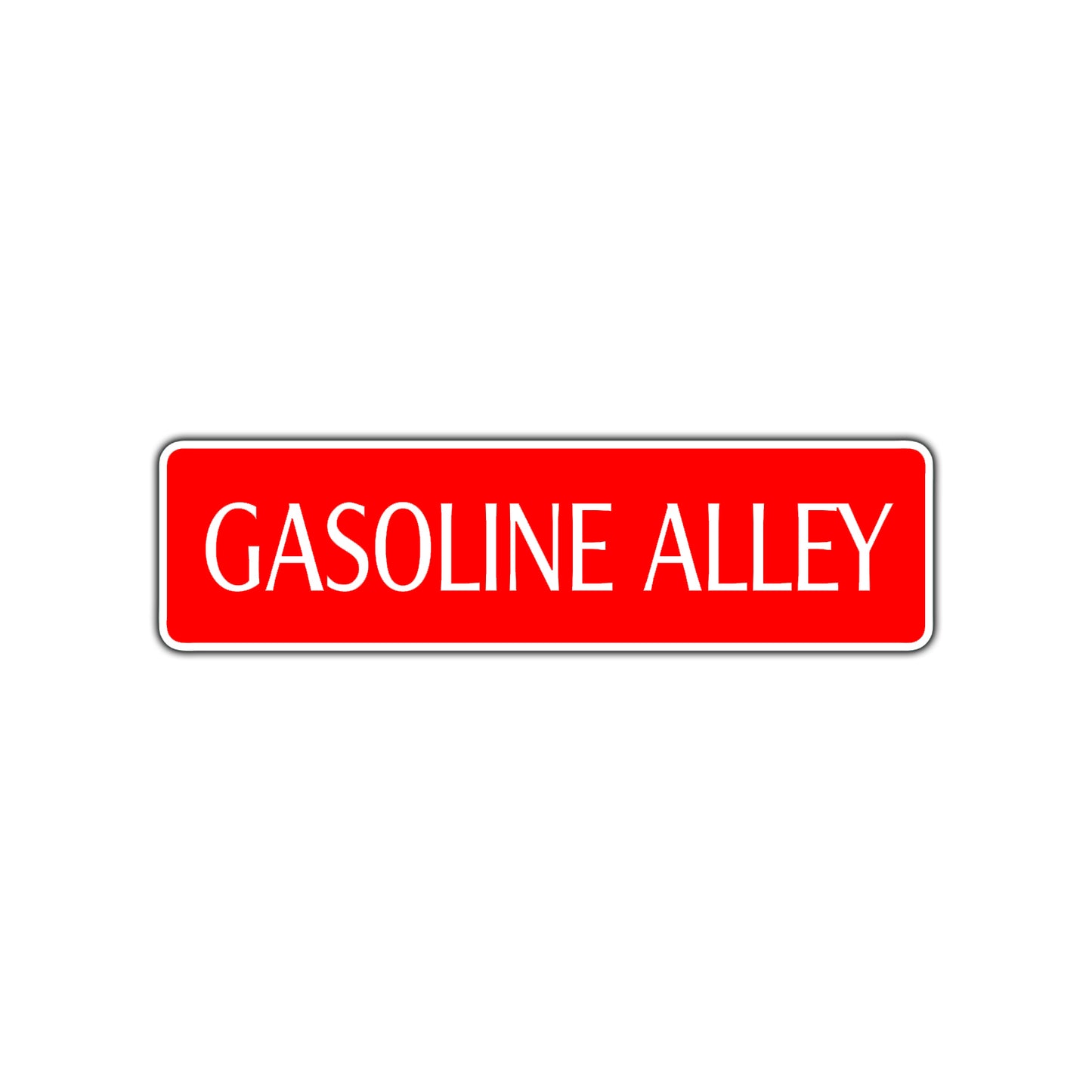 Gasoline Alley Road Aluminum Metal Novelty Street Plate Sign Wall Gift Decor