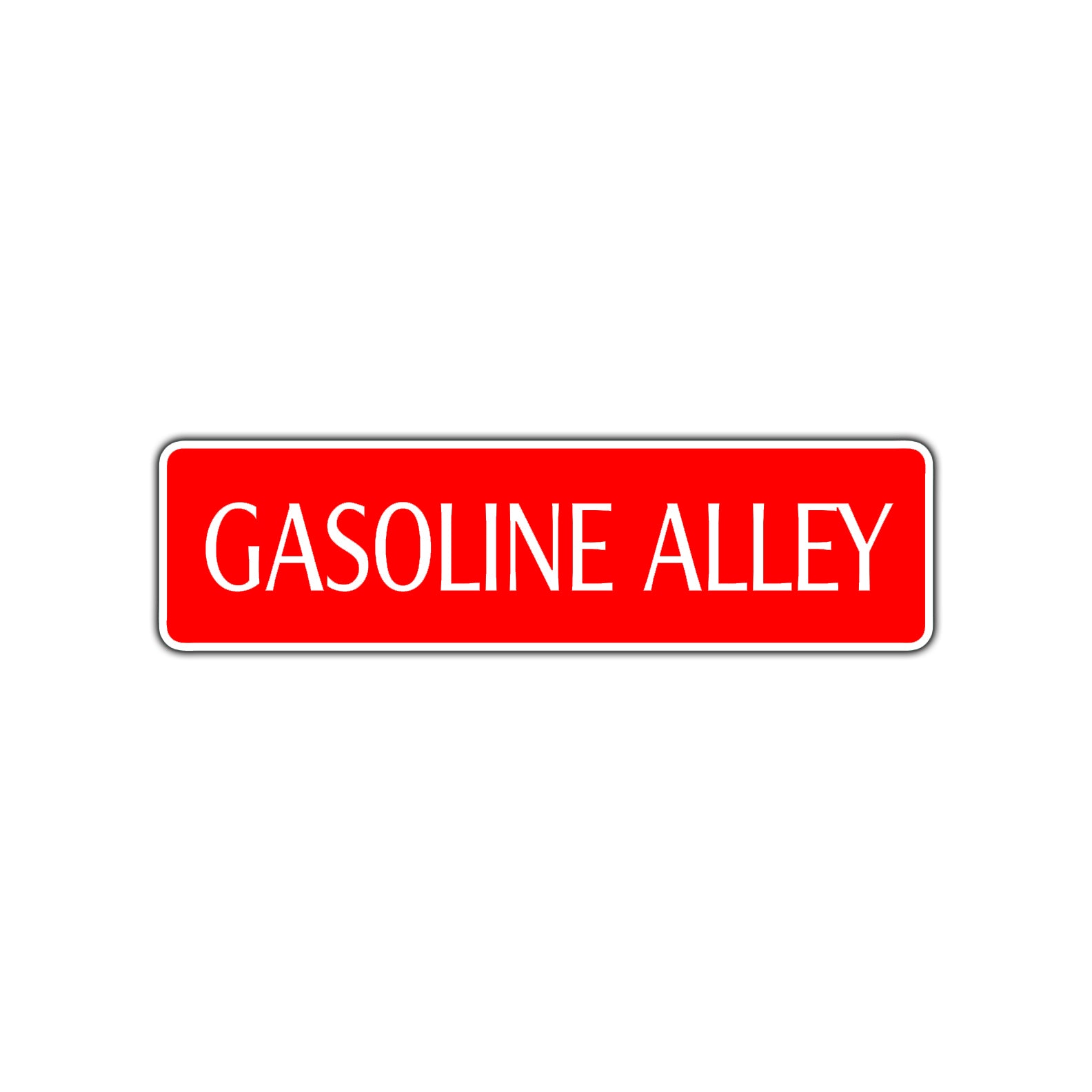 Gasoline Alley Road Aluminum Metal Novelty Street Plate Sign Wall Gift Decor