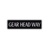 Gear Head Way Road Aluminum Metal Novelty Street Plate Sign Wall Gift Decor