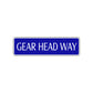 Gear Head Way Road Aluminum Metal Novelty Street Plate Sign Wall Gift Decor