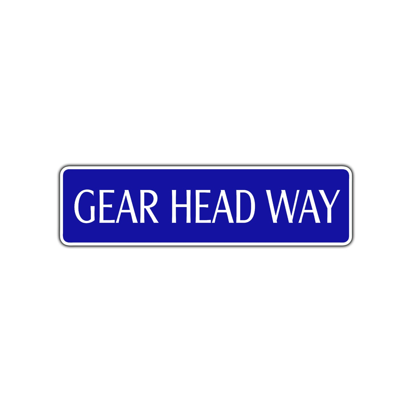 Gear Head Way Road Aluminum Metal Novelty Street Plate Sign Wall Gift Decor