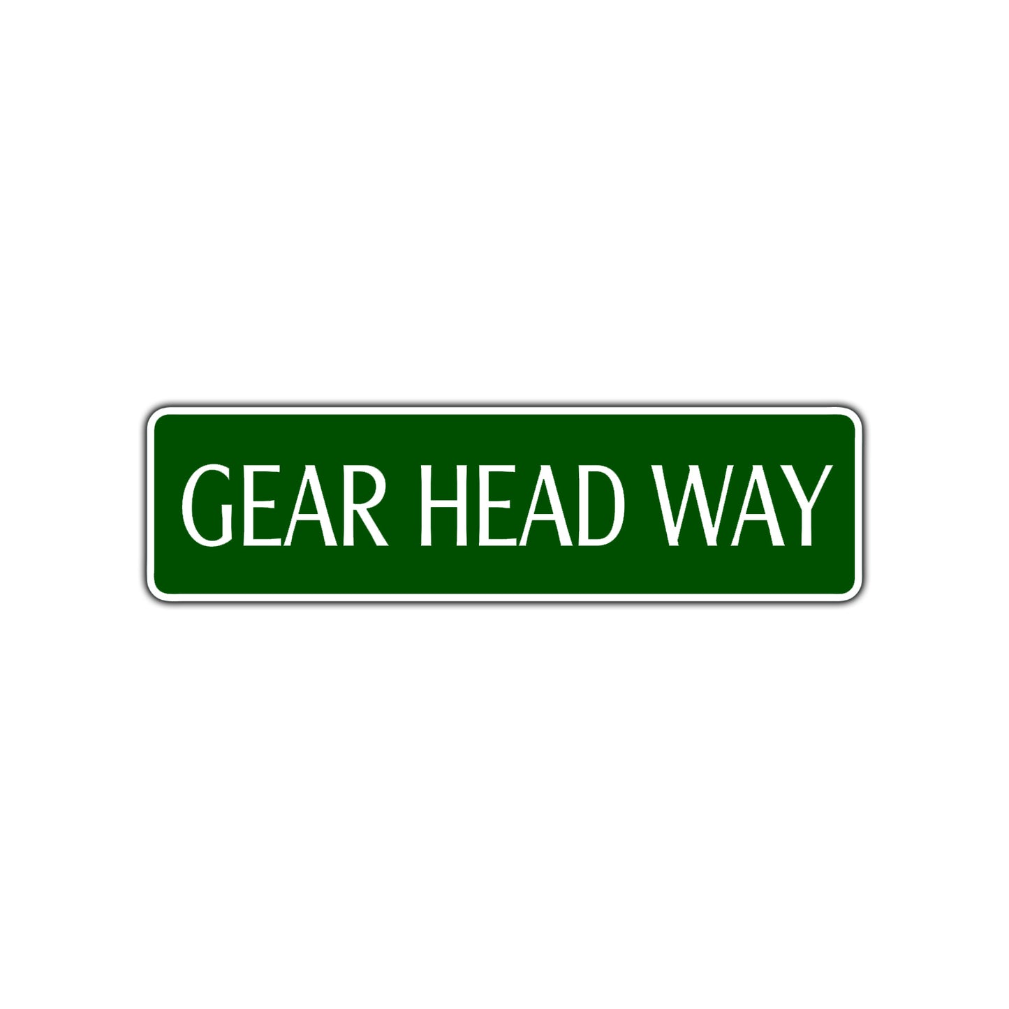 Gear Head Way Road Aluminum Metal Novelty Street Plate Sign Wall Gift Decor