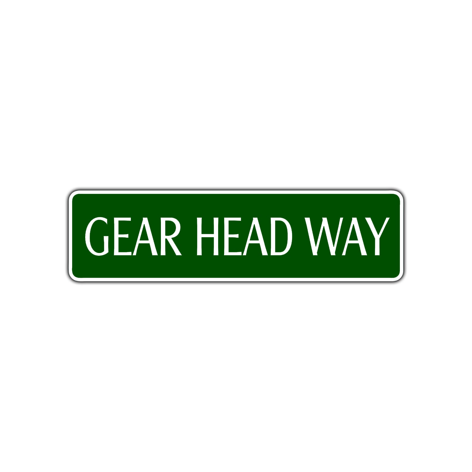 Gear Head Way Road Aluminum Metal Novelty Street Plate Sign Wall Gift Decor