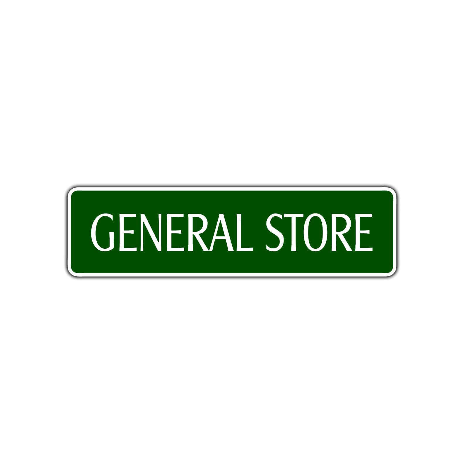 General Store Road Aluminum Metal Novelty Street Plate Sign Wall Gift Decor