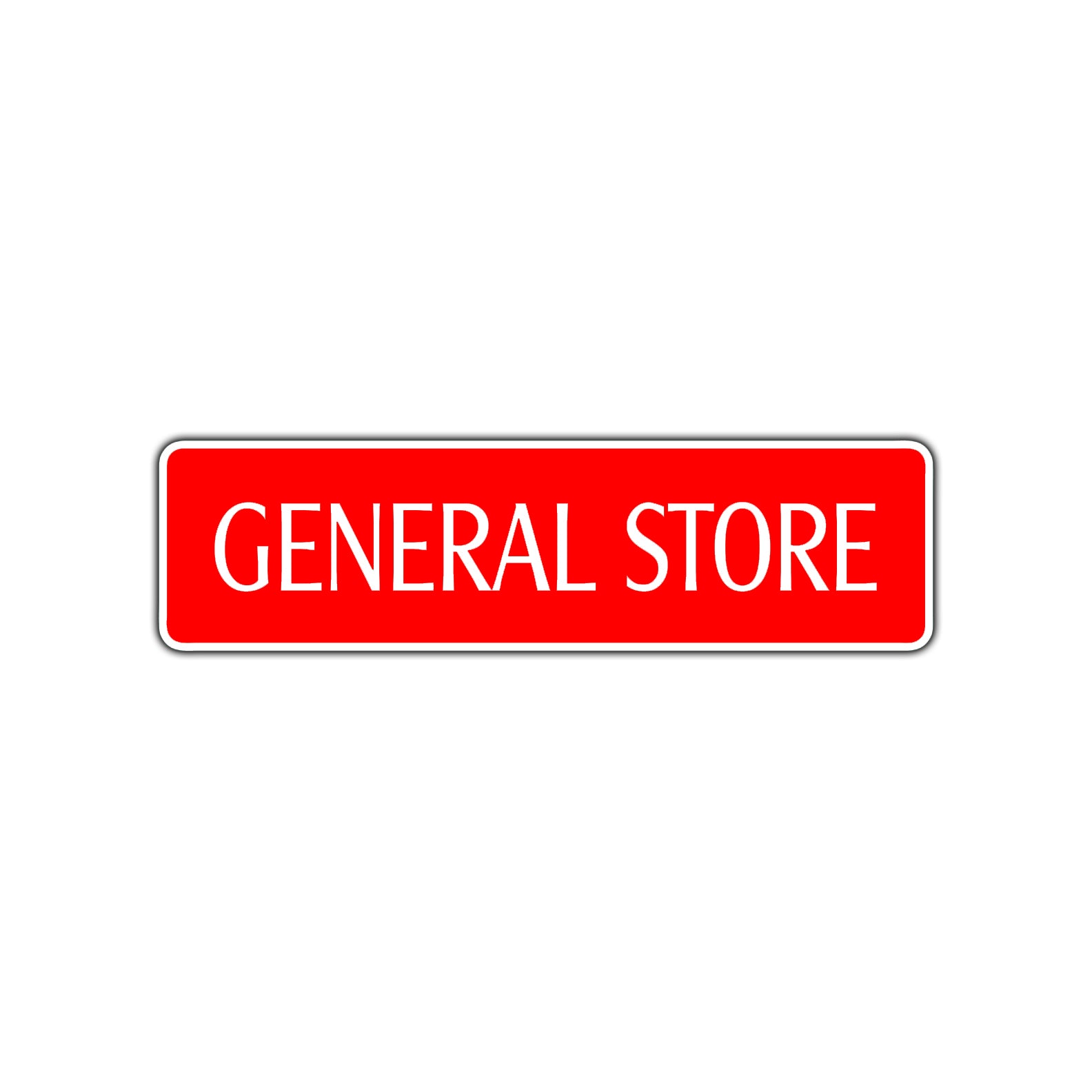 General Store Road Aluminum Metal Novelty Street Plate Sign Wall Gift Decor