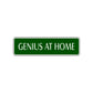 Genius at Work Road Aluminum Metal Novelty Street Plate Sign Wall Gift Decor