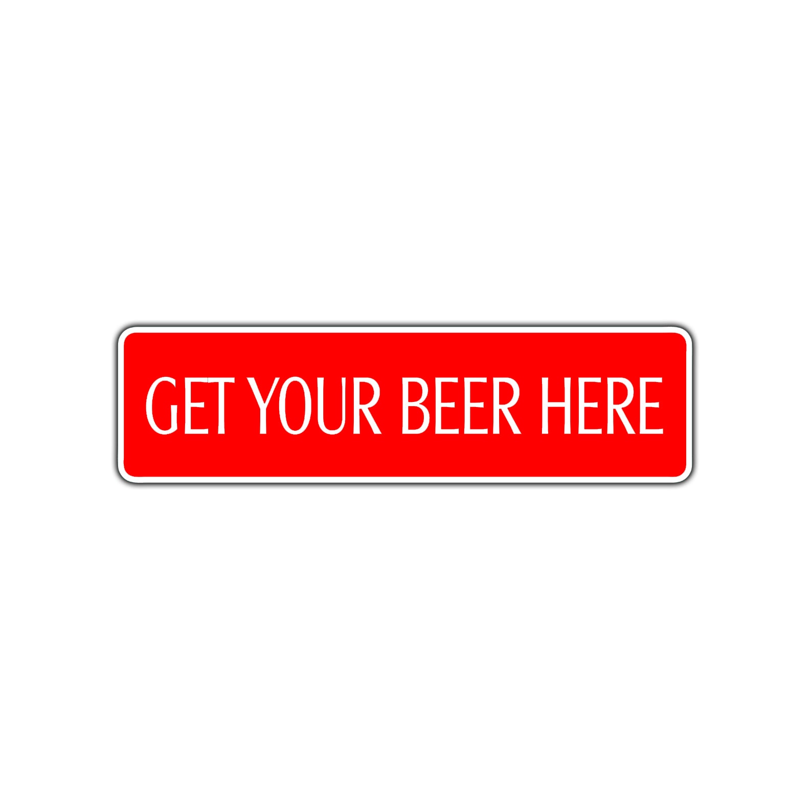 Get Your Beer Here Road Aluminum Metal Novelty Street Plate Sign Wall Gift Decor