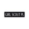 Girl Scout Place Road Aluminum Metal Novelty Street Plate Sign Wall Gift Decor
