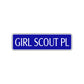 Girl Scout Place Road Aluminum Metal Novelty Street Plate Sign Wall Gift Decor