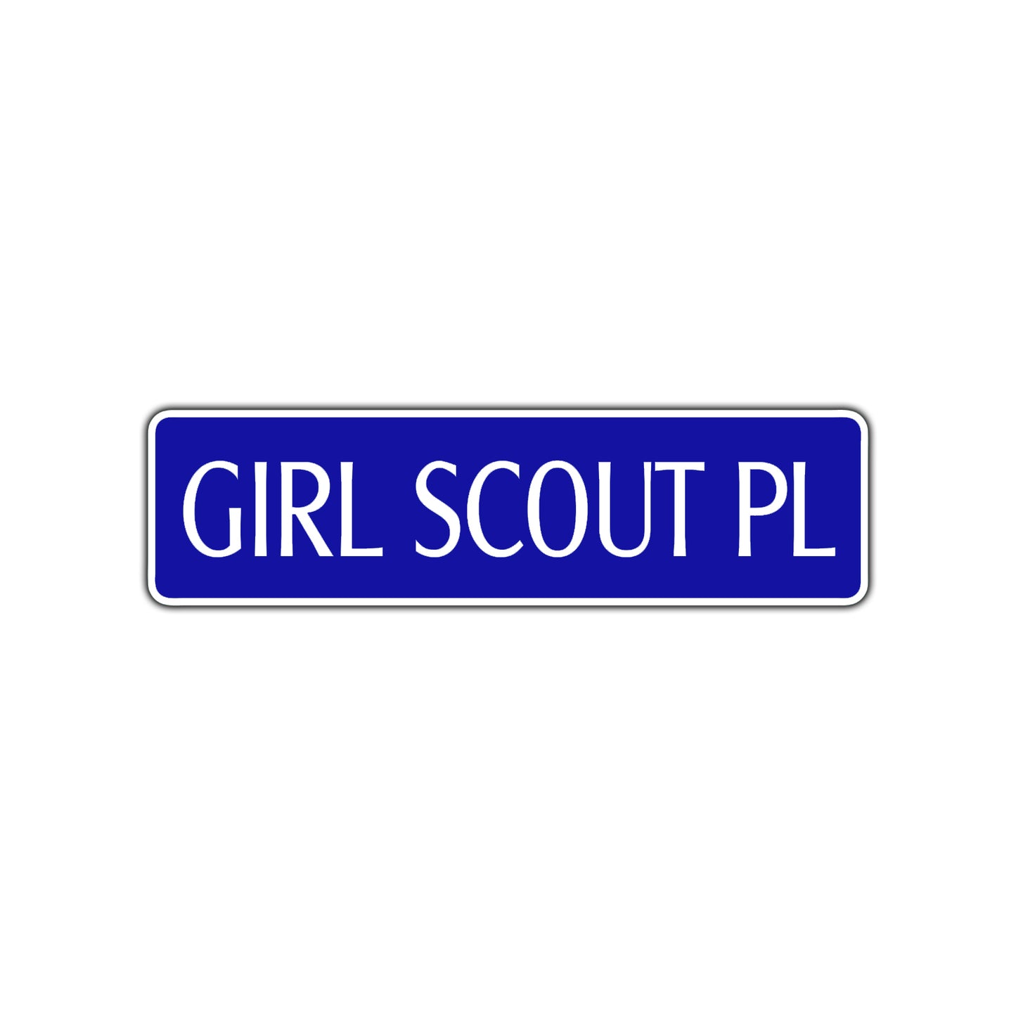 Girl Scout Place Road Aluminum Metal Novelty Street Plate Sign Wall Gift Decor