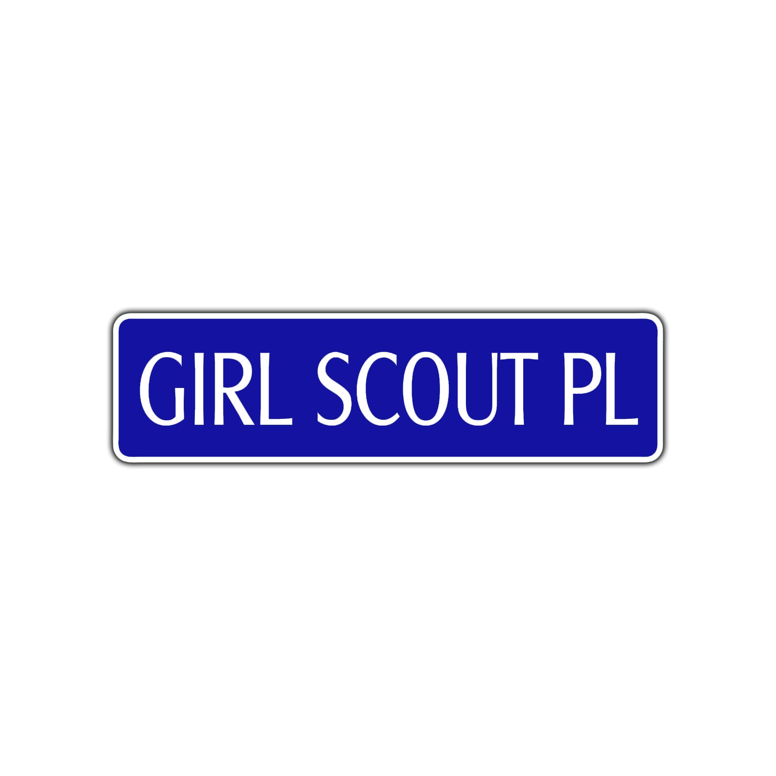 Girl Scout Place Road Aluminum Metal Novelty Street Plate Sign Wall Gift Decor