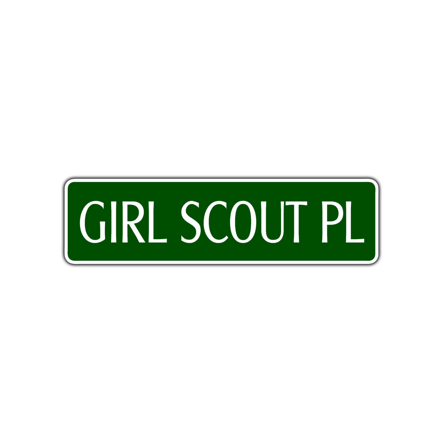 Girl Scout Place Road Aluminum Metal Novelty Street Plate Sign Wall Gift Decor