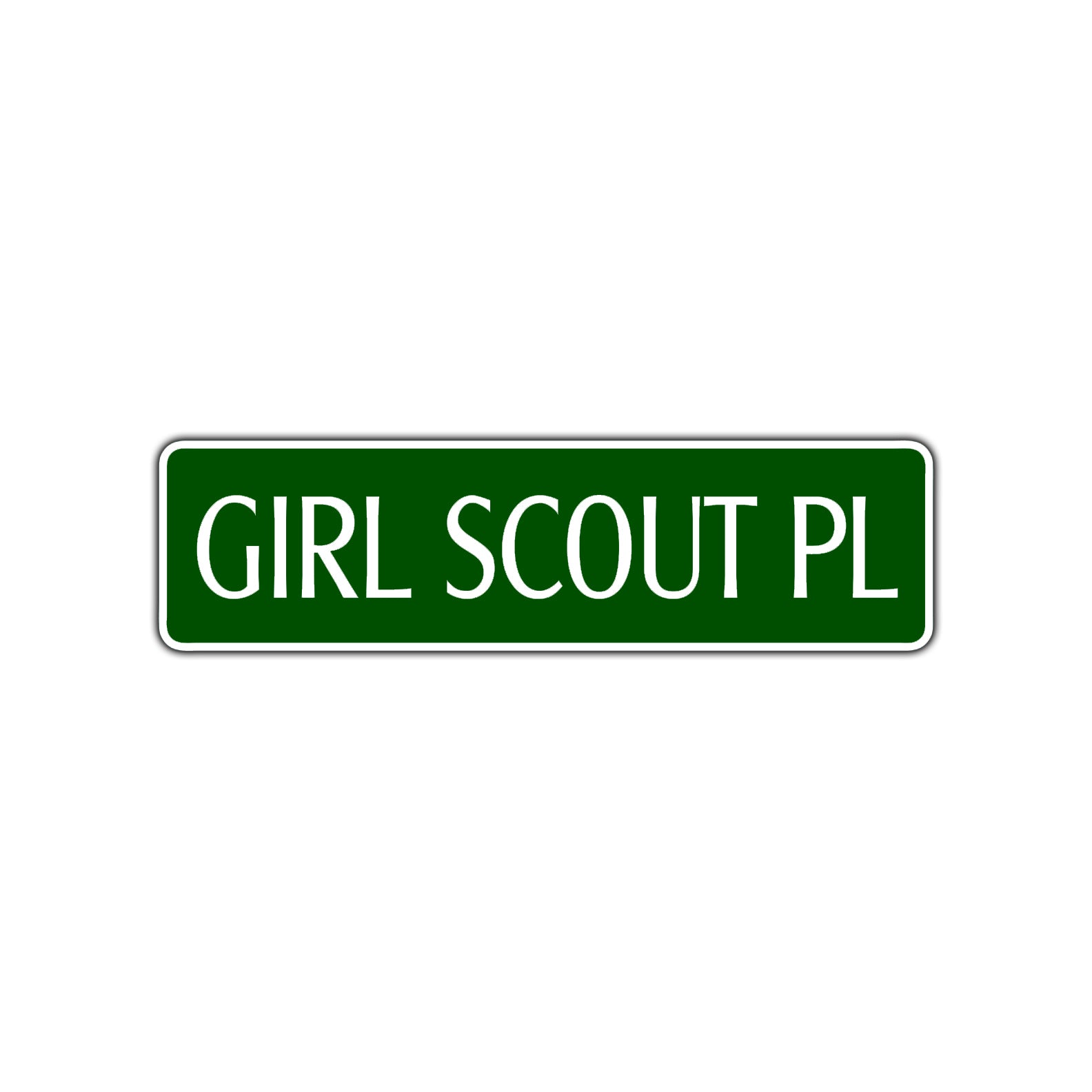 Girl Scout Place Road Aluminum Metal Novelty Street Plate Sign Wall Gift Decor