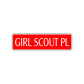 Girl Scout Place Road Aluminum Metal Novelty Street Plate Sign Wall Gift Decor