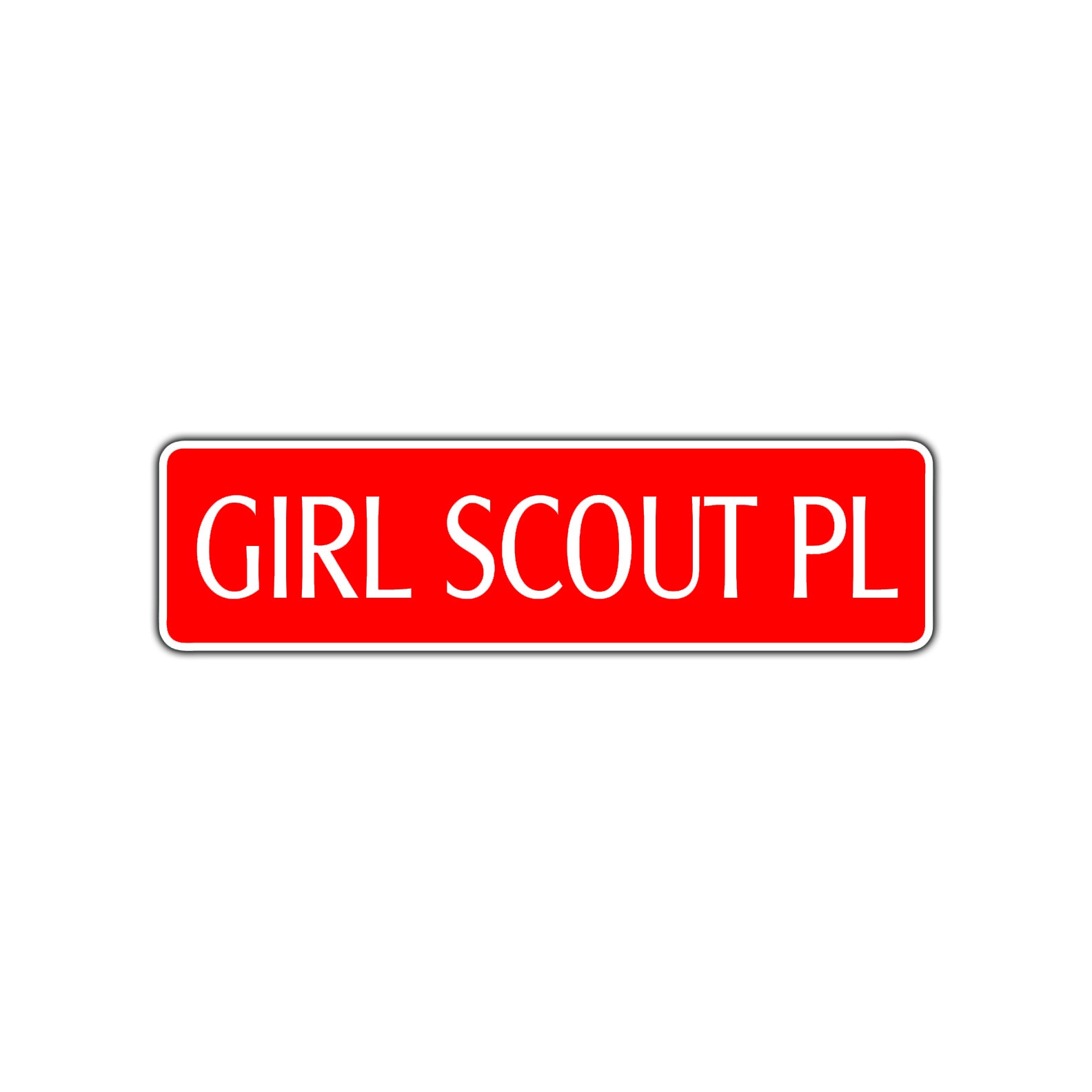 Girl Scout Place Road Aluminum Metal Novelty Street Plate Sign Wall Gift Decor