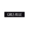Girls Rule Road Aluminum Metal Novelty Street Plate Sign Wall Gift Decor