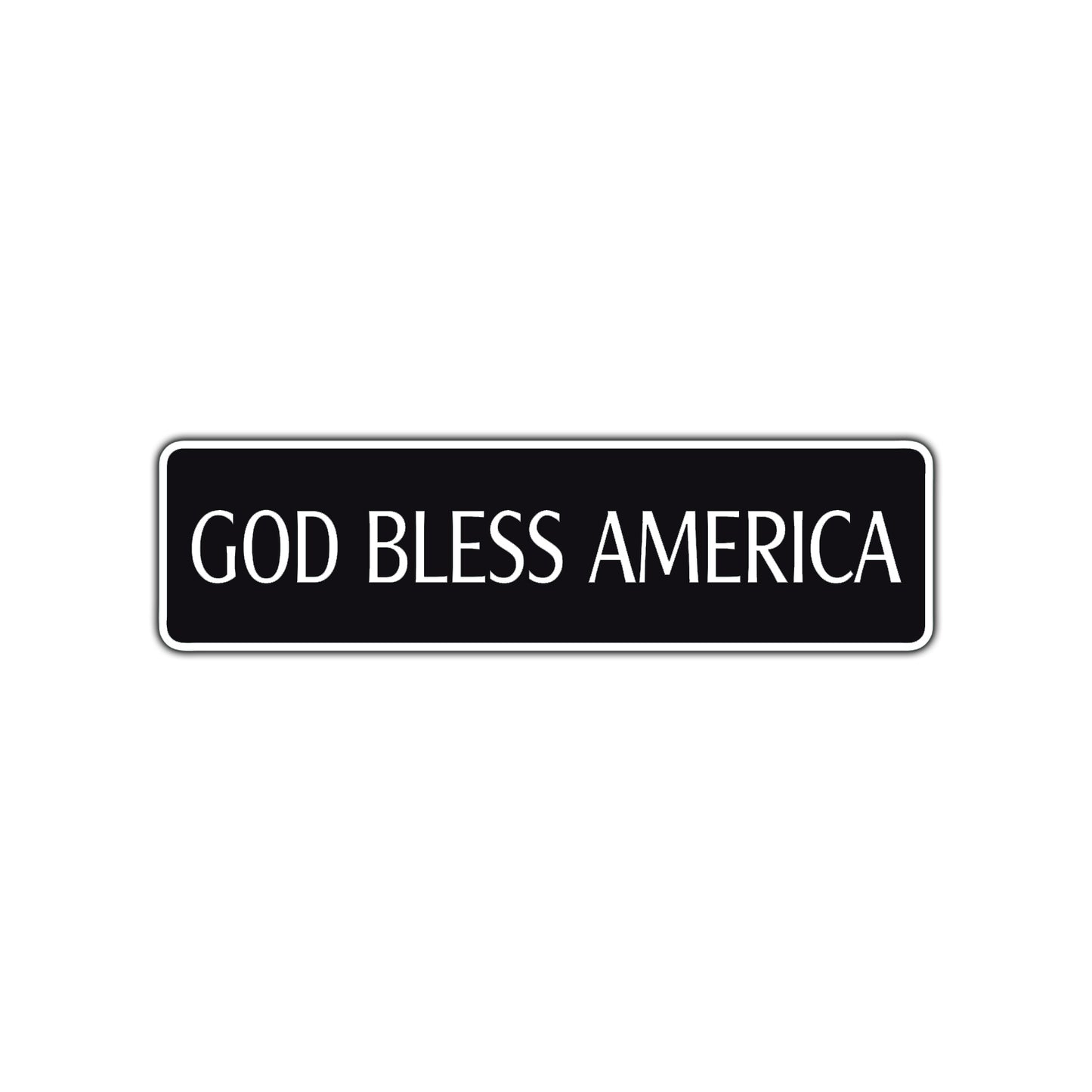God Bless America Road Aluminum Metal Novelty Street Plate Sign Wall Gift Decor