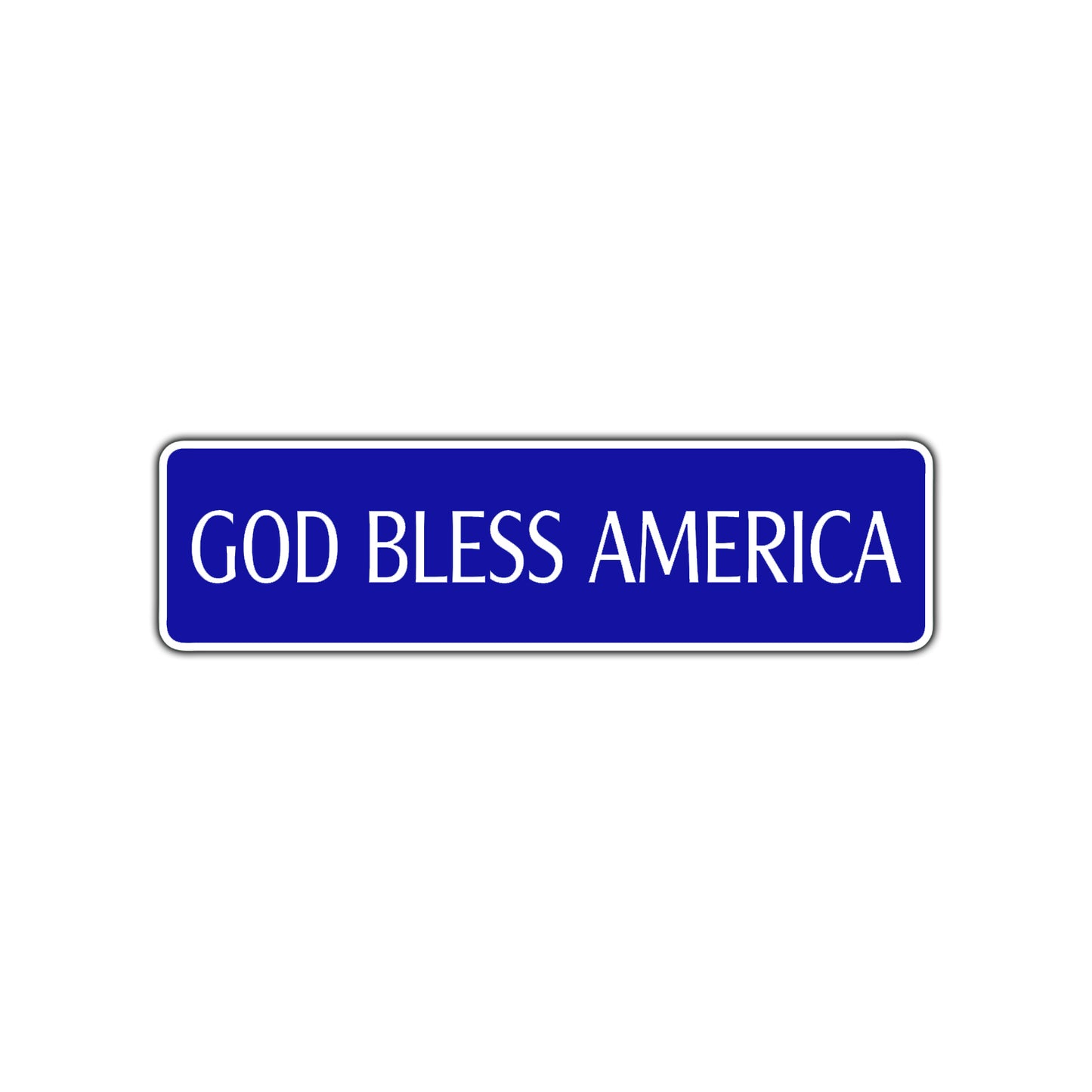 God Bless America Road Aluminum Metal Novelty Street Plate Sign Wall Gift Decor